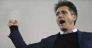 El festejo de Guillermo Barros Schelotto tras vencer a Estudiantes en la final