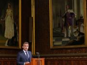 Ante el Parlamento británico, Emmanuel Macron llamó a un alto el fuego inmediato en Gaza y sentenció: Nunca abandonaremos a Ucrania
