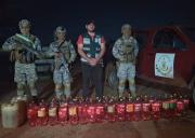Militares interceptan 201 litros de gasolina transportados ilegalmente en Beni