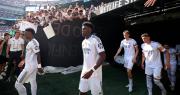 El Real Madrid aterrizó en Nueva York luego de dos horas de retraso por una tormenta tropical