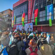 Fedecomin inaugura casa de campaña en La Paz y da su apoyo a Andrónico