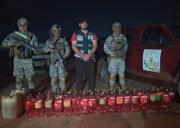 Operativo militar frustra traslado ilegal de más de 200 litros de combustible