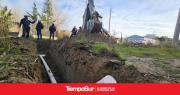 Con un 70% de avance continúan los trabajos para la red cloacal en el barrio Gesta de Malvinas