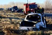 Despejaron la Ruta 7 camino a Vaca Muerta, tras un choque múltiple: dos muertos en San Patricio del Chañar