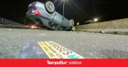 Volcó un remisero en la Autovía 17 de Octubre