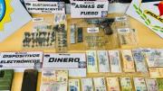 Microtráfico de drogas en una casa: encontraron drogas, dinero y armas