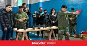 Torres acompañó a la Policía de Esquel en una capacitación sobre uso de armas no letales