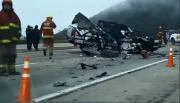 Terrible choque en la ruta 9: una camioneta quedó destrozada tras impactar con un camión
