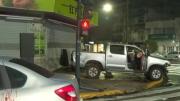 Choque en cadena en Flores