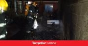 Principio de incendio controlado en vivienda