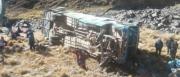 Al menos 20 heridos dejó la caída de un bus a un barranco en la carretera Cochabamba – Oruro
