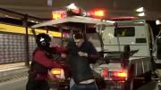 Un control de alcoholemia en Palermo terminó en una brutal pelea entre tres hombres