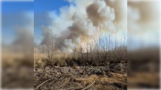 Video: gran incendio en una chacra amenaza con llegar a la ruta