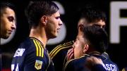 Después de no patear al arco: la discusión de dos jugadores de Boca al finalizar el entretiempo