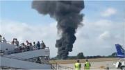 Así se estrelló tras el despegue el avión en el aeropuerto de Southend de Londres