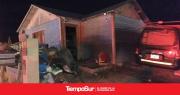 Un hombre fue rescatado por bomberos y policías de un incendio