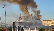 Riviera Francesa: un lujoso yate de 41 metros se incendió en el puerto de Saint-Tropez