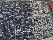 El embotellamiento de tráfico más largo de la historia: duró 12 días y se extendió por 100 km