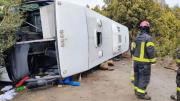 Neuquén: cinco heridos graves tras el vuelco de un colectivo
