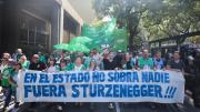 ATE se movilizó al Ministerio de Deregulación en contra del ajuste y anticipó el paro nacional en hospitales