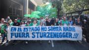 ATE se movilizó al Ministerio de Desregulación en la previa de la Marcha Nacional de Salud