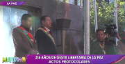 Presidente participa de actos protocolares por los 216 años de la Gesta Libertaria de La Paz