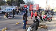 Marcha de organizaciones sociales y corte de calle Entre Ríos, en 5 fotos
