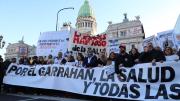 Con criticas al Gobierno y pedidos de recomposición salarial, terminó la multitudinaria marcha en apoyo al Garrahan