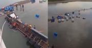 Tráiler con carga cae al río tras volcar en la ruta nueva Cochabamba – Santa Cruz