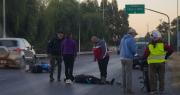Fortísimo accidente en la Ruta 40, un motociclista terminó en el hospital