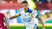 La bandera que la hinchada de Lanús le dedicó a Ángel Di María en el duelo con Rosario Central