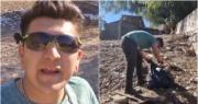 Un joven limpia el río San Juan y comparte el proceso en TikTok: “Solo puede salir algo bueno de todo esto”
