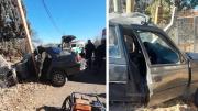 Accidente fatal en Rivadavia: una mujer chocó su auto contra un poste de luz y murió