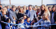 Tras el receso de invierno, Orrego inauguró un edificio de una ENI en 25 de Mayo