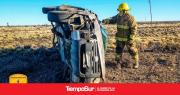 Conductor herido tras volcar cerca de Koluel Kaike