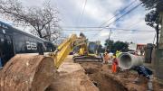 Avanzan con obra hidráulica clave en avenida troncal de Claypole