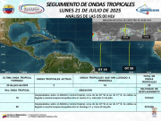 Venezuela inicia semana con lluvias en gran parte del territorio nacional