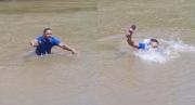 EN VIDEO: Reportero cubría la desaparición de una niña, entró a un río y lo que sintió en sus pies fue espeluznante