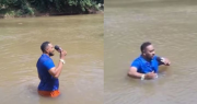 Un periodista se metió a un río mientras cubría la desaparición de una nena y se topó con el cuerpo
