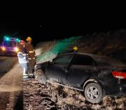 Despistaron en la Ruta 237, pero no por el hielo: insólita maniobra camino a la cordillera de Neuquén