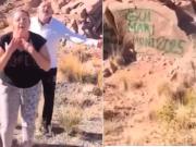 Turistas vandalizaron rocas en Potrerillos y fueron filmados: No sabíamos que no se podía