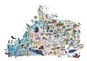 El mapa de Río Negro ilustrado, en la mirada de Pablo Bernasconi