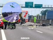 Italia: investigan un fatal accidente de un avión ligero que cayó en una autopista