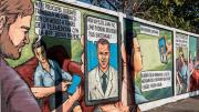 Con un mural promueven el uso del servicio gratuito de Telemedicina