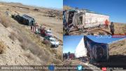 Bus vuelca en la carretera Oruro
