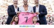 La presentación de Rodrigo De Paul en Inter Miami: su frase a los hinchas y la pancarta que le dedicaron