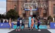 Plaza Moreno al ritmo del básquet en la primer jornada del torneo itinerante Circuito 3×3 Argentina