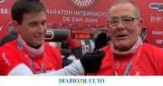 Lucas Ceballos y su papá de 79 años, el dúo que se llevó varios elogios en la Maratón de San Juan