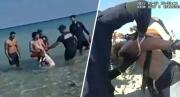 VIDEO INDIGNANTE: Hombre arrastró a un perro a una playa de Miami y metió su cabeza varias veces en el agua para ahogarlo