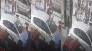 Brutal agresión de sujeto a trabajador de estación de servicio en Solano